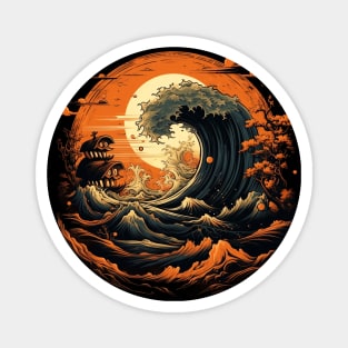 The Great Wave Off Halloween Magnet